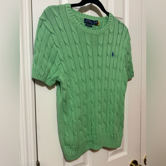 Polo Ralph Lauren Cable Knit Short Sleeve Sweater - Picture 2 of 8
